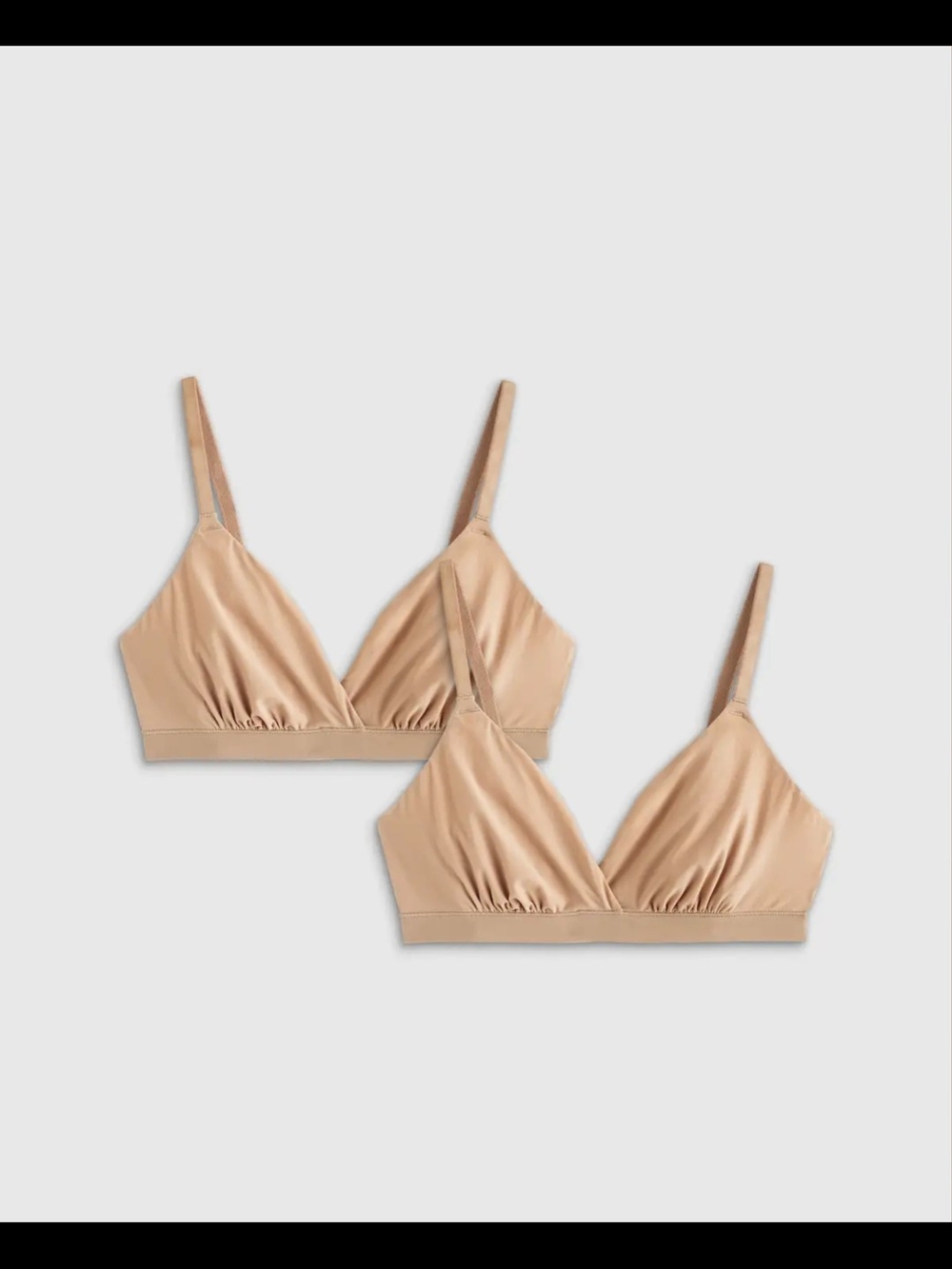 Quince Second Skin Crossover Bralette Medium